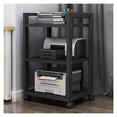 Imagem de GRFIT Suporte de CPU Suporte de CPU Suporte de chão de mesa de 3 níveis Suporte de mesa para impressora Moldura lateral de mesa Suporte de PC Suporte de chão Suporte de chão seis cores de modelo Suporte de torre de PC (Cor: 4)