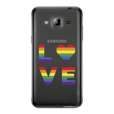 Imagem de Capa Case Capinha Samsung Galaxy  J3 Arco Iris Love - Showcase