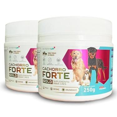 Imagem de Suplemento Cachorro Forte Gold 4 em 1 500g | Queda de Pelos, Imunidade Forte, Energia | Super Suplemento Canino Fórmulado por Veterinários | VeterinUP