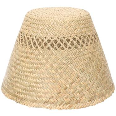 Imagem de Abajur de tecido de bambu, abajur, cúpula, rústico, suspenso, suprimentos de luminária
