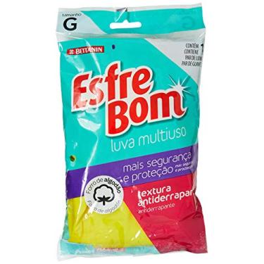 Imagem de EsfreBom - Luva de Látex para Cozinha, Tamanho G, Cor Amarela, Bettanin