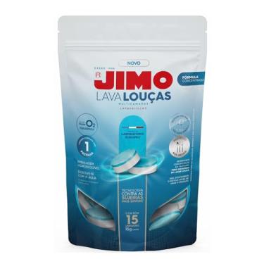Imagem de JIMO Lava Louça Multicamadas Detergente Concentrado para Máquinas de Lavar Louças Desengordurante Hidrossolúvel Mais Brilho e Proteção às Louças 15 pastilhas