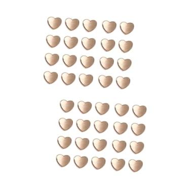 Imagem de LALAFINA 100 Peças Decoração De Coração Decoração Dourada Botões De Camisa De Metal Botões De Metal Dourado Botões Decorativos Para Artesanato Botões De Roupas Botão Jeans Acessórios De