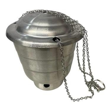 Imagem de META ATACADO, Turíbulo Para Defumação Médio em Alumínio Com Corrente 15 cm