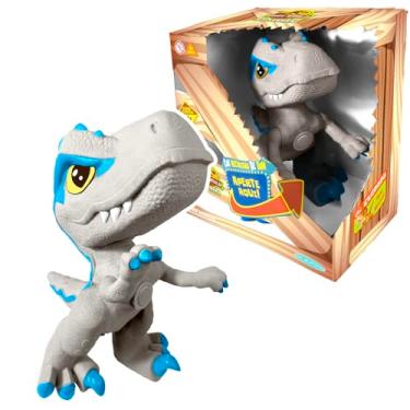 Imagem de Dinossauro de Borracha Velociraptor Baby Blue com Som Pupee