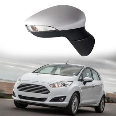 Imagem de Substituição do espelho lateral do passageiro adequado para Ford Fiesta 2009-2017 para Ford MK7 MK8 2008-2012 acessórios de carro aquecimento de montagem de espelho retrovisor, luz de direção,