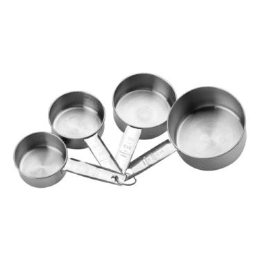 Imagem de Kit 4 Xícaras porcionadoras em Aço Inox Prata