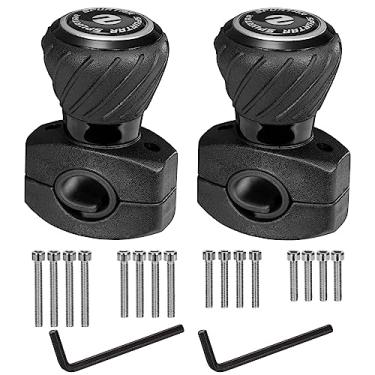 Imagem de Spurtar Spinner de botão de volante, 2 unidades universal de botão de suicídio de carro giratório adequado para carros, caminhões, empilhadeiras, cortadores de grama, trator, barco, carrinho de golfe – preto