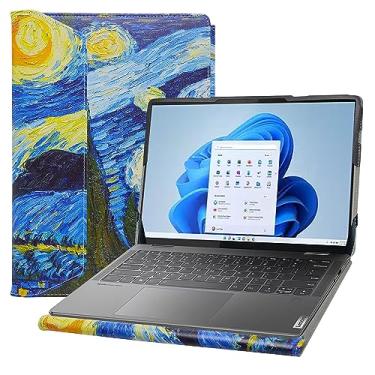 Imagem de Alapmk Capa protetora para Lenovo Yoga 7i 14 Gen 8 2023 modelo/Yoga 7i 14 Gen 7 2022 Model & HP EliteBook 840 G9 G10 e VivoBook 14 OLED M1405YA (não serve para o modelo Yoga 7i 14 2020-2021). Noite