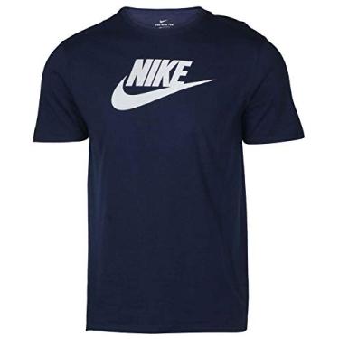 Imagem de Nike Camiseta masculina de treinamento seco grande Swoosh, Azul/branco, XG