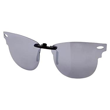 Imagem de Óculos de sol polarizados CLIP-ON para Ray-Ban Clubmaster RB3016 (RX3016) 51X21, Prata, 51 X 21mm