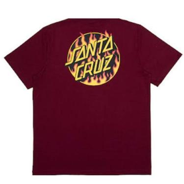 Imagem de Camiseta Thrasher x Santa Cruz Flame Dot Vinho-Masculino