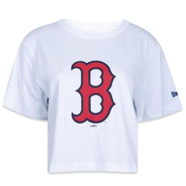 Imagem de Camiseta New Era Feminina Cropped College Boston Red Sox