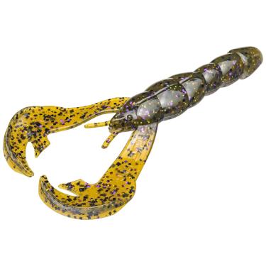 Imagem de Strike King Iscas RGCRW-13 Rage Tail Craw Soft Lure, 10 cm de comprimento do corpo, verde abóbora roxa e dourada, por 7