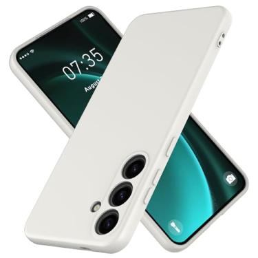 Imagem de Taneny Capa para Samsung Galaxy S24, durável e elegante testada contra quedas de borracha gel de silicone macio slim fit capa protetora para celular para Samsung Galaxy S24 (creme)