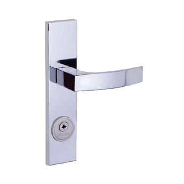 Imagem de fechadura tetra quadratta curva espelho 55mm cromado alianca