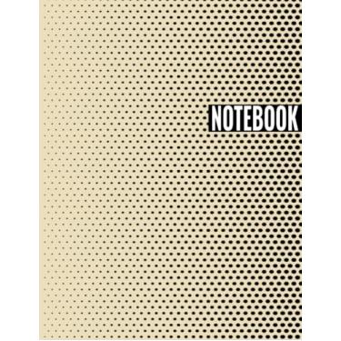 Imagem de Caderno de composição: Design de pontos pretos - Papel pautado universitário, 110 páginas - Grande 21 x 27 cm