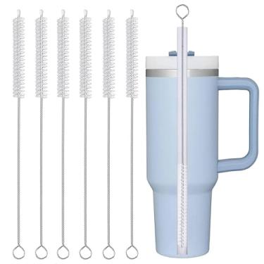 Imagem de Stanley Escova de limpeza de palha, escova Stanley de cerdas de nylon de aço inoxidável extralonga de 30,5 cm para limpeza de copos Stanley de 567 a 1,134 g, garrafas isoladas, garrafas de água, copos