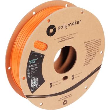 Imagem de Polymaker Filamento TPU 1,75 mm Laranja, 0,75 kg Shore 95A Filamento de Impressora 3D Flexível 1,75 mm - PolyFlex TPU95 Impressão 3D Filamento TPU 0,75 kg Laranja Filamento Flexível Macio