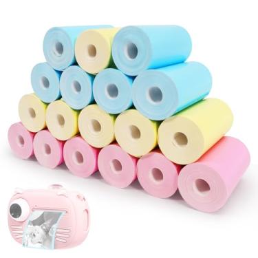 Imagem de Refil de papel para câmera instantânea infantil com 18 rolos, impressora fotográfica de papel térmico para câmera instantânea, adequada para a maioria das crianças, papel para câmeras de impressão