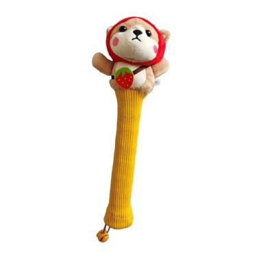 Imagem de Fancyes Capa protetora para cabo de raquete de badminton, absorção de choque universal, antiderrapante, de malha, desenho animado, Morango