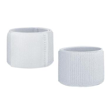 Imagem de Tachiuwa 2 peças de caneleiras de futebol, correias fixas para legging de futebol esportivo, tiras de tornozelo de futebol para chutar bola de futebol, branco