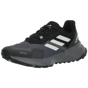 Imagem de adidas Tênis de corrida feminino Terrex Soulstride Rain.rdy Trail, Preto/branco cristal/cinza, 34
