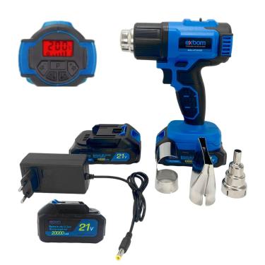 Imagem de Soprador Térmico Portátil com Display, Compacto, Ajustes de Calor e Velocidade, Sem Fio