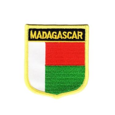 Imagem de Ruoming 1 aplique de bandeira de Madagascar bordado a ferro ou costurar, tático, militar, nacional de Madagascar