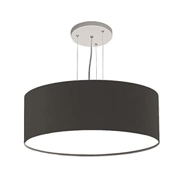 Imagem de Lustre Pendente Redondo Cúpula em Tecido 50x15 Cor:Preto5970