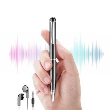 Imagem de Gravador De Voz Som Espião Digital Profissional Mini Ativado Por Voz 20 Horas Caneta Espiã Portártil Recarregável Discreto Alta sensibilidade 8Gb Pequeno