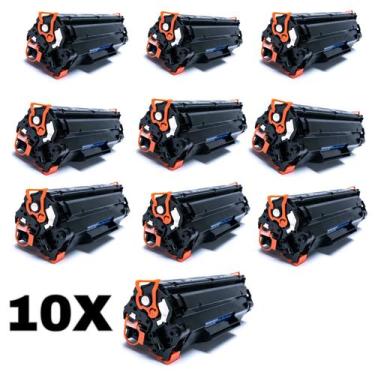 Imagem de Kit 10 Toner Compatível CE285A cb435a cb436a Ce285a Para Impressora P1