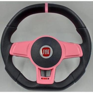 Imagem de Volante Esportivo Para Fiat Palio 1996 97 98 99 2000 A 2013 Rosa + Cub