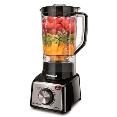 Imagem de Liquidificador Turbo Mondial Black Inox L-1000 BI 110V 1000W, 110V