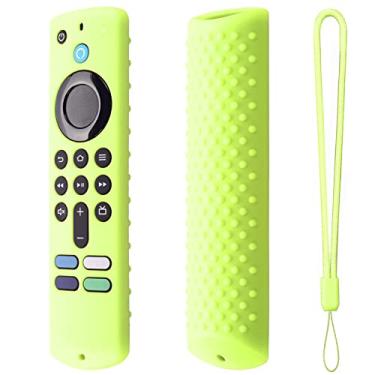 Imagem de Capa Protetora de Silicone para Fire Tv Stick, Capa Remota à Prova de Choque Com Cordão, Capa de Pele Brilhante para Fire Tv Stick 3ª Geração (verde fluorescente)