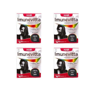 Imagem de Kit 4 Imunevitta Hair Cabelos, Pele E Unhas 60 Cáps.
