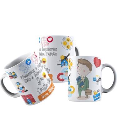 Imagem de Canecas de Porcelana Branca Personalizadas Coleção Profissões 4 (Contador)