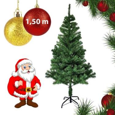 Imagem de Árvore De Natal 150cm 200 Galhos Cheia Pinheiro Pé De Metal Premium - 
