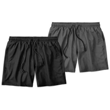 Imagem de Kit 2 Shorts Masculino Liso Praia Piscina Academia Tactel MXC BRASIL, 