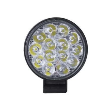 Imagem de Par Farol de Milha 14 Leds Redondo Universal 6000K 12v 24v - TIGER AUT