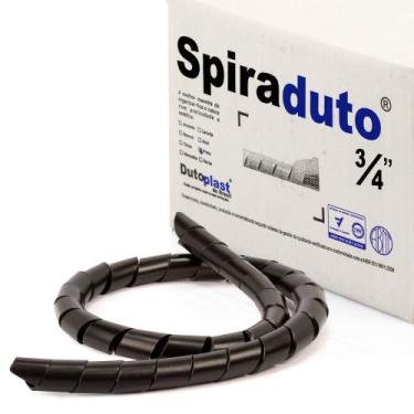 Imagem de Organizador Fios e Cabos Spiraduto 3/4 Preto - 45 Metros - DUTOPLAST