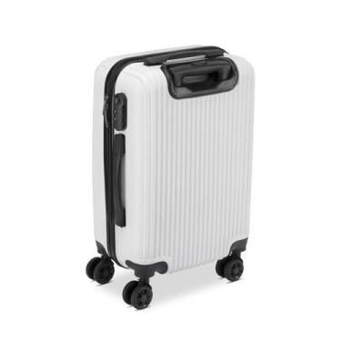 Imagem de Mala Bordo Branca 10kg Viagem Avião Rod360 Cadeado Embutido 123Organiz
