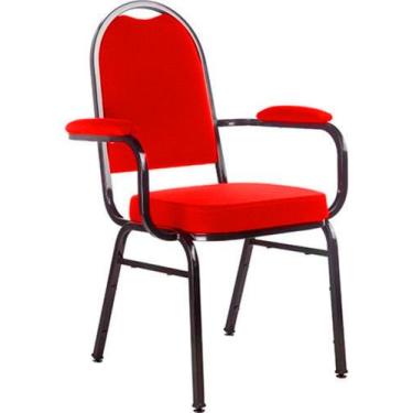 Imagem de Cadeira com braços para Auditórios Linha Hotel Vermelho - Design Offic