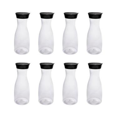 Imagem de Kit 8 Garrafas De Água Suco 1 Litro Atacado Restaurante Azul - Plasúti