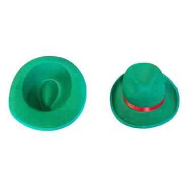 Imagem de Fantasia Chapéu estilo Alemão Verde com fita vermelha - Lynx Produções
