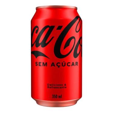Imagem de Refrigerante Coca Cola Sem Açucar Lata 350Ml (12 Latas) - Coca-cola