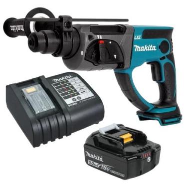Imagem de Martelete A Bateria 18v 5ah Makita Rotativo Rompedor Dhr202z Com Carre