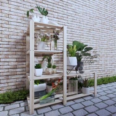 Imagem de Armario Aberto Com Design Vintage Multiuso em Madeira Pinus - Technox