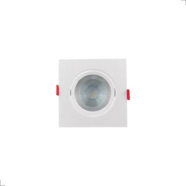 Imagem de Kit 5 Spot LED Quadrado Direcionável Branco 7W 3500K Bivolt - Aaa Top,