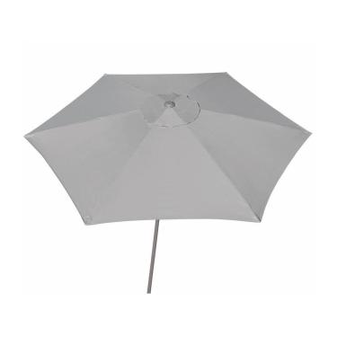 Imagem de Ombrelone Guarda Sol Malibu 2,40m Alumínio Jardim Piscina Cinza - 1106 Tobee